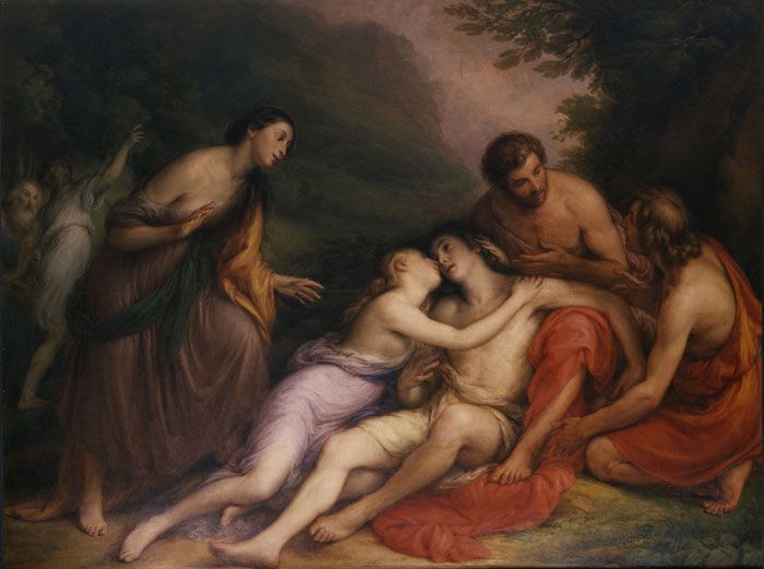 Aminta baciato da Silvia - Giacomo Carnovali