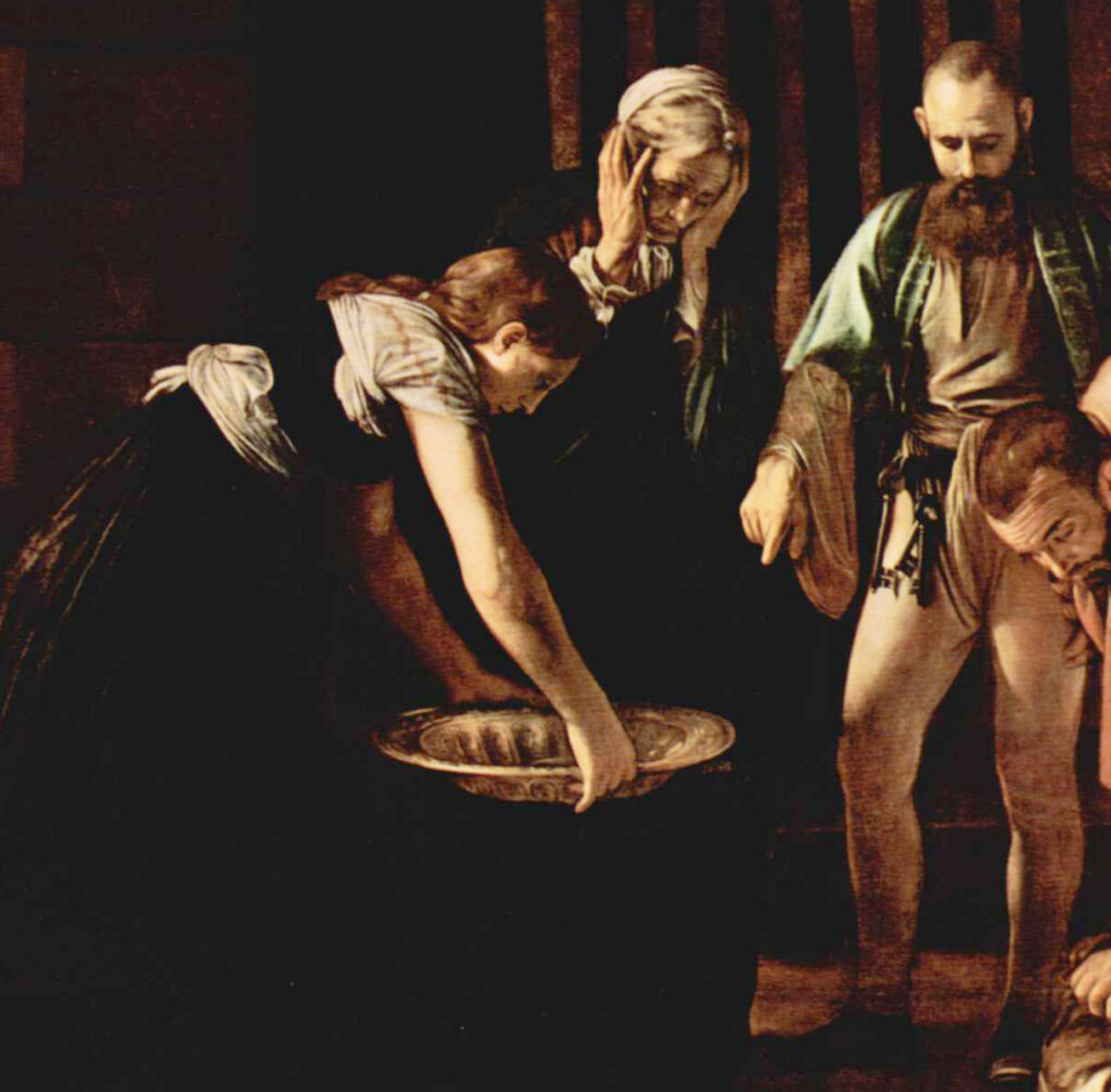 La decollazione di san Giovanni battista-(Part.) Caravaggio