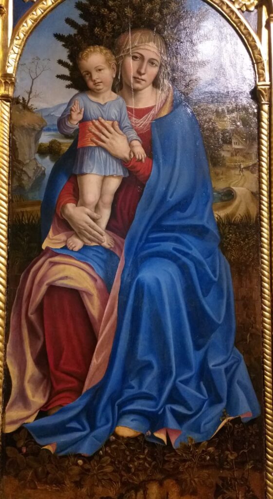Madonna con S. Lazzaro vescovo e S. Lazzaro mendicante - P.F. Sacchi (sec.XVI)