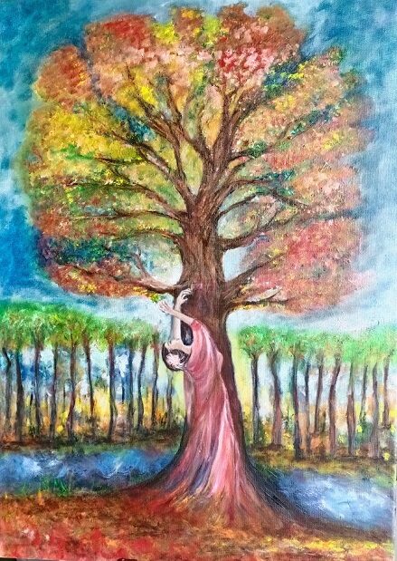 Pucci Carla - VITE IN SIMBIOSI 50 X 70 OLIO SU TELA